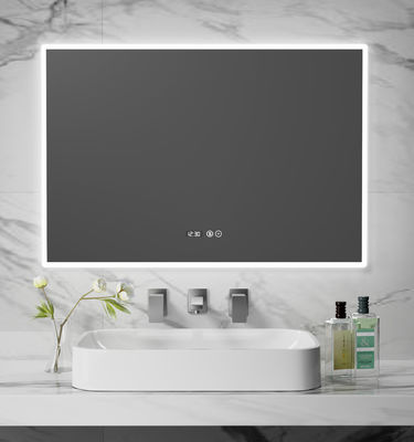 Kính phòng tắm LED thông minh với chức năng chống sương mù, hiển thị thời gian và nhiệt độ, làm mờ không bước, thiết kế chống nước, điều khiển hai lần chạm, nhiệt độ màu 3000K ~ 6000K, kích thước & chức năng tùy chỉnh